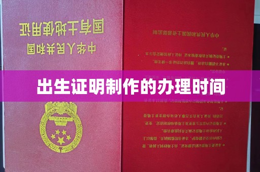 宝应县出生证明制作的办理时间