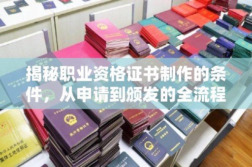 宝应县揭秘职业资格证书制作的条件，从申请到颁发的全流程解析