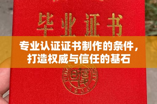 宝应县专业认证证书制作的条件，打造权威与信任的基石