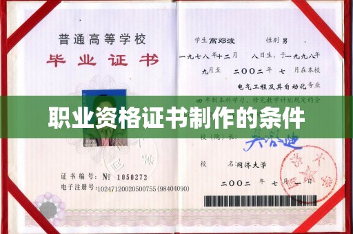 宝应县职业资格证书制作的条件